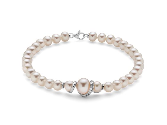 Bracciale Miluna Donna BRACC. PERLE BOULE E FANTASIA in Oro Perla PBR3042V - PBR3042V